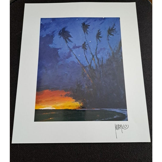 Late Sunset "How Sweet It Is to Be Loved by You" Marko Mavrovich Lithograph Sunset 12x10 in